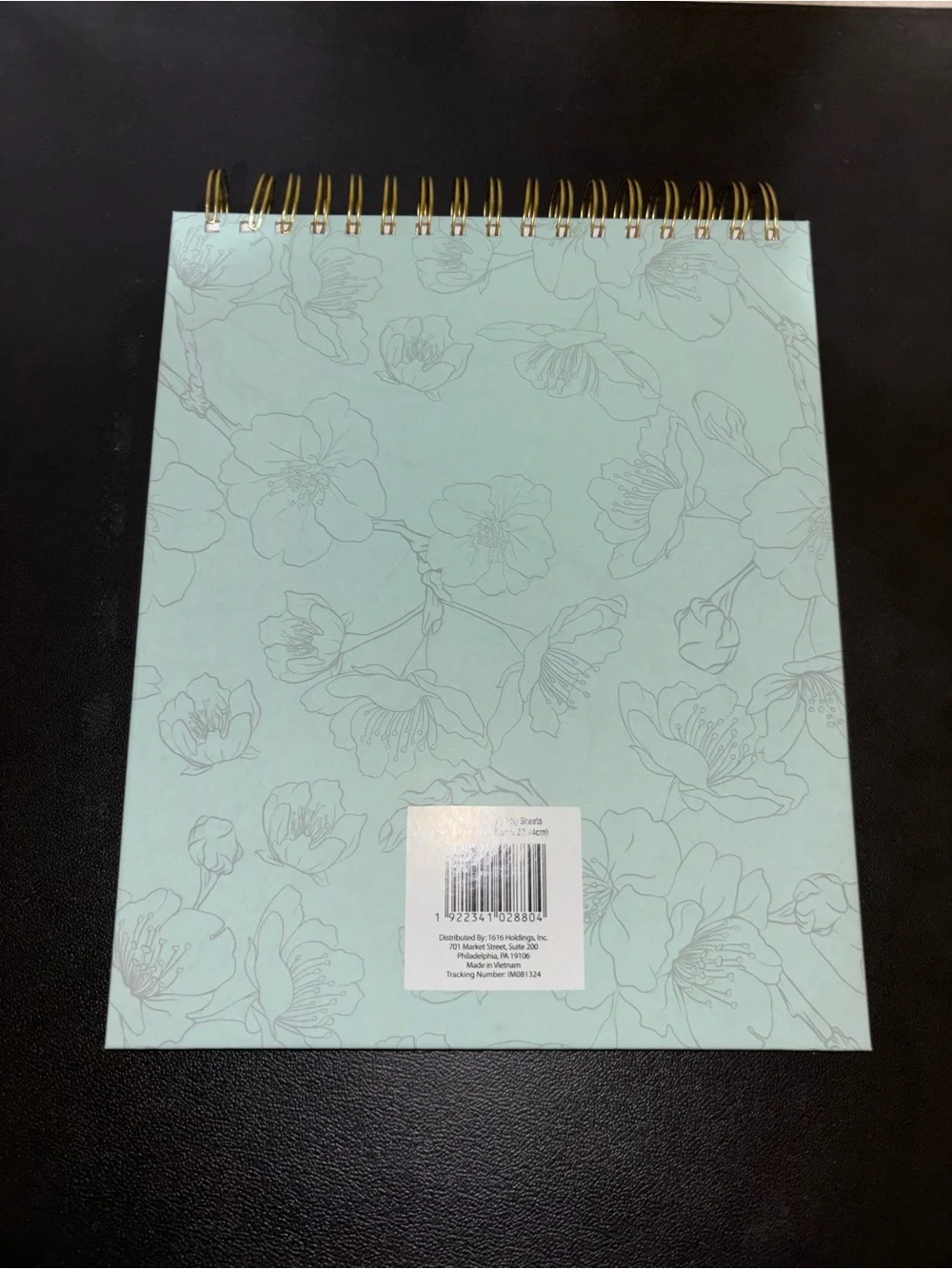 Denim Flower Print Top-Spiral Sketch Book